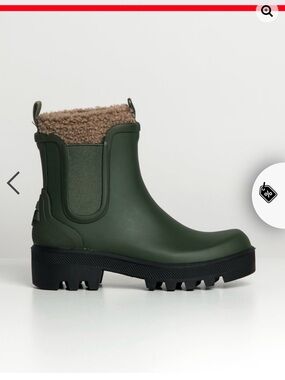 Cougar Olive Chelsea Waterproof Boot with Shearling Cuff